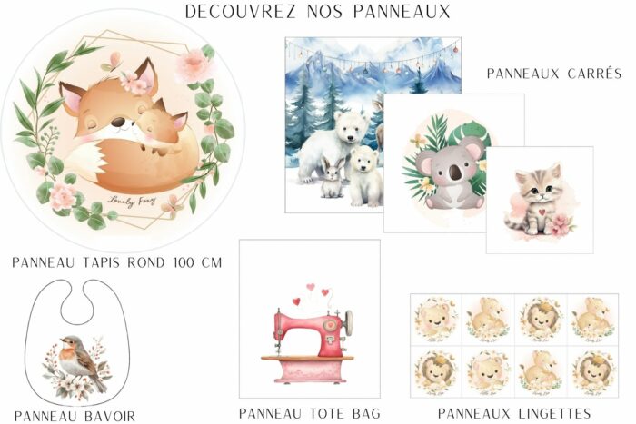 Panneau de Tissu Toile de Jouy Safari, taille au choix – Image 2