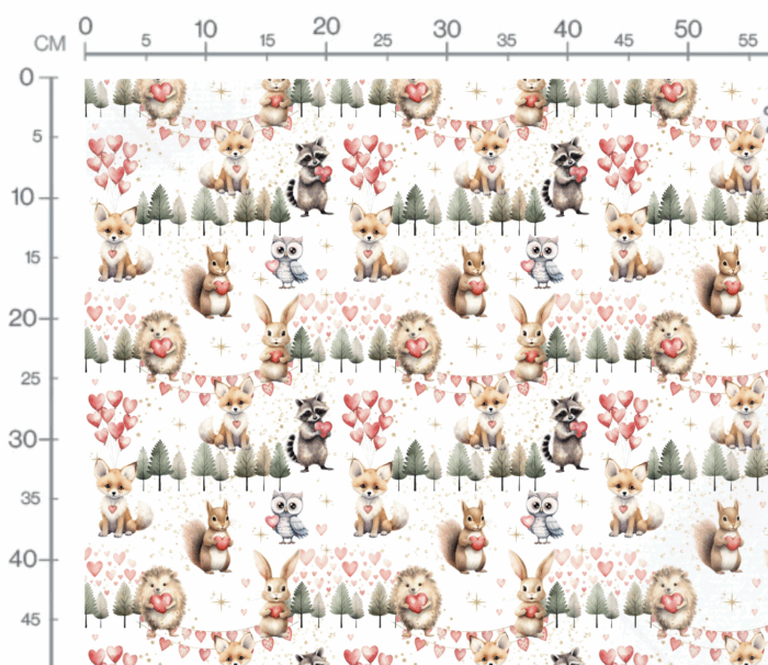 Tissu Exclusif Amour Animaux de la Foret, 11 tissus au choix – Image 3