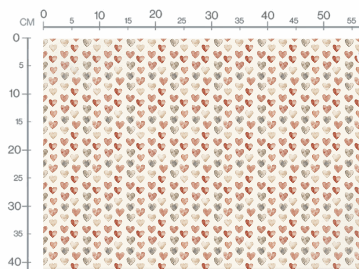 Tissu Imprimé Saint Valentin Amour Creme, 11 tissus au choix – Image 3