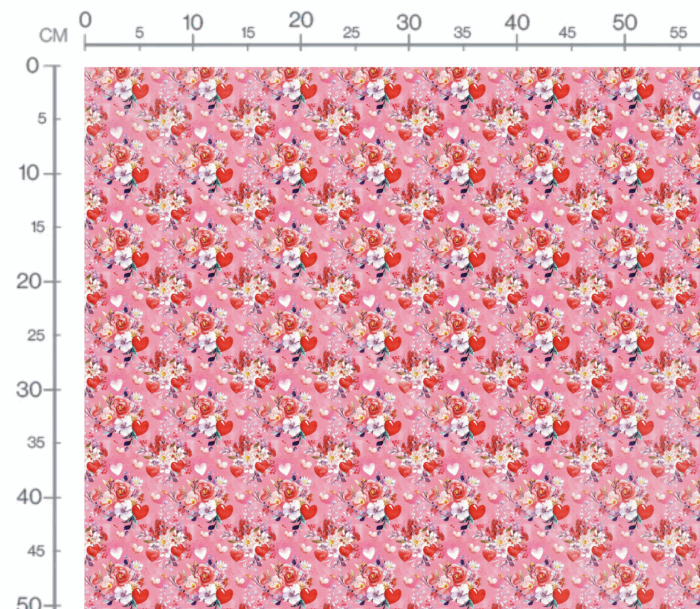Tissu Imprimé Saint Valentin Bonheur Fleuri, 11 tissus au choix – Image 3