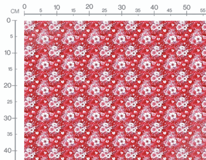 Tissu Imprimé Saint Valentin Fleurs Passion, 11 tissus au choix – Image 3