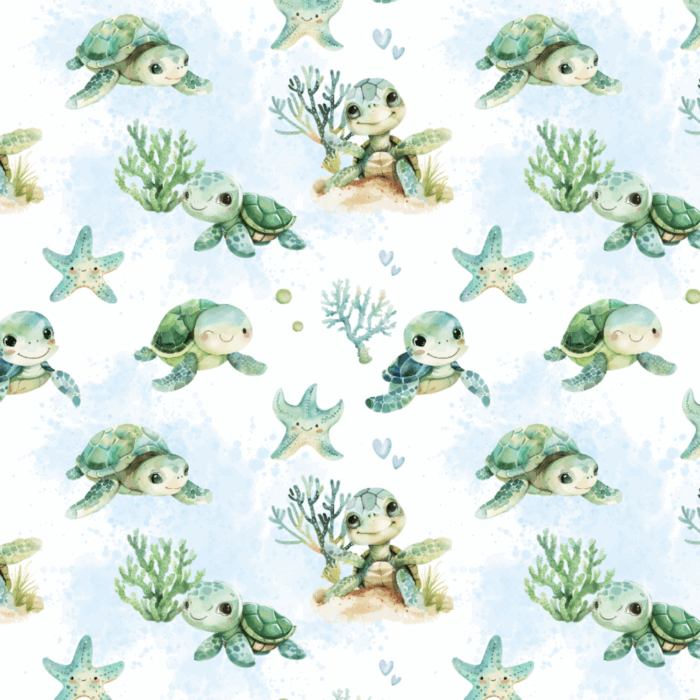 Tissu Exclusif Tortue Verte, 11 tissus au choix
