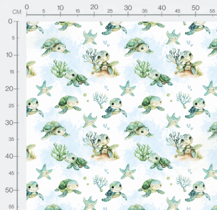 Tissu Exclusif Tortue Verte, 11 tissus au choix – Image 3