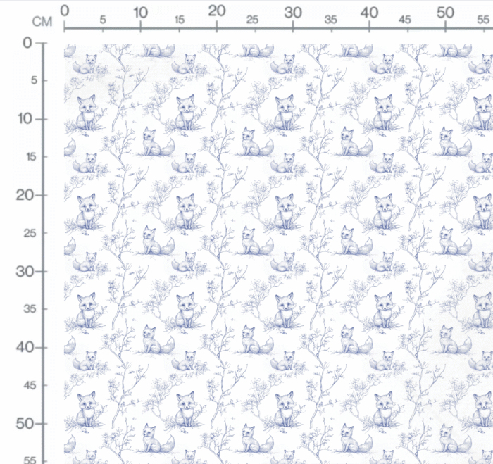 Tissu Inspiration Toile de Jouy Renard Blanc, 11 tissus au choix – Image 2