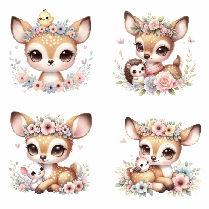Lot Thermocollant pour tissus Biche Mignonne