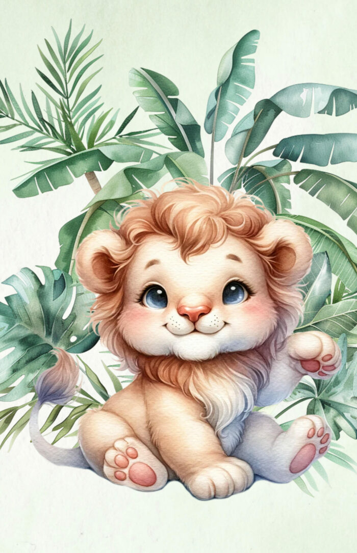 Panneau Couverture Lion Mignon Jungle, 2 tailles