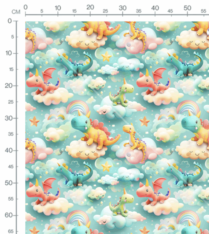 Tissu Imprimé Dinosaure 3d Couleurs, 10 tissus au choix – Image 2