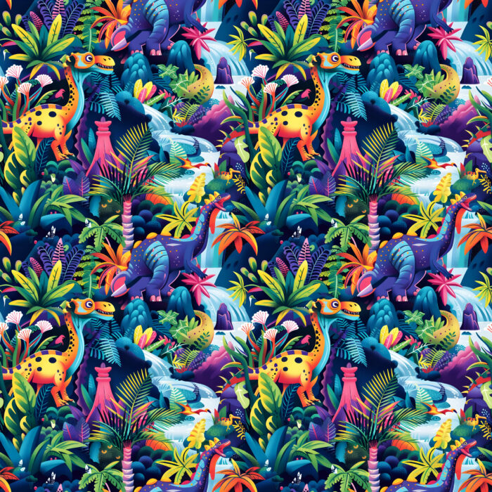 Tissu Imprimé Dinosaure 3d Cascade, 10 tissus au choix – Image 4