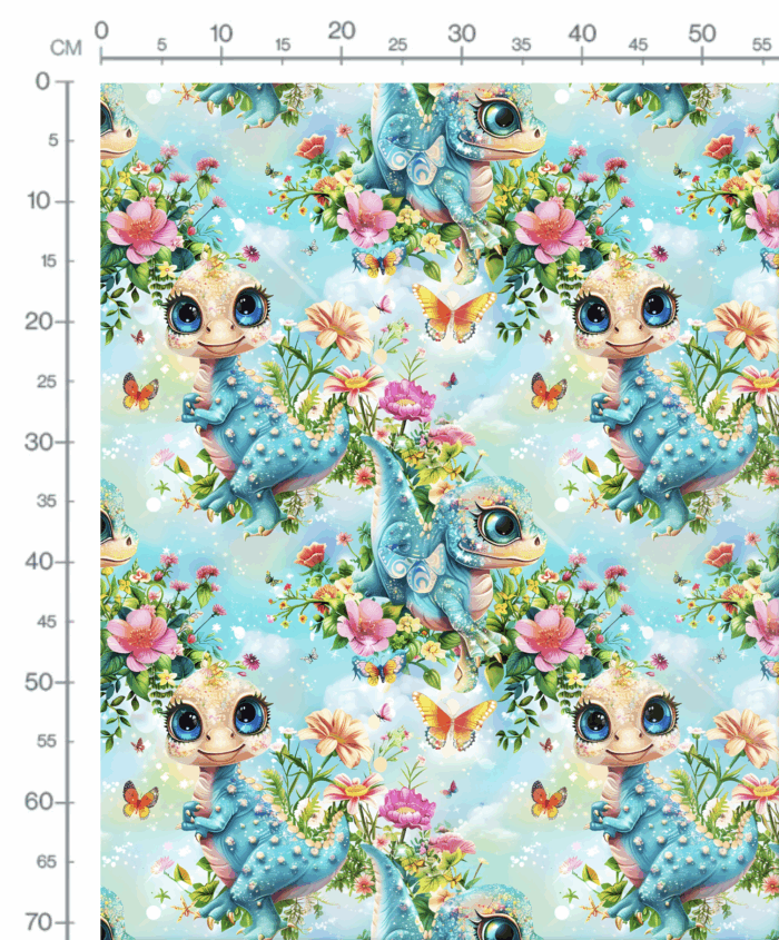 Tissu Imprimé Dinosaure 3d Papillon, 10 tissus au choix – Image 2