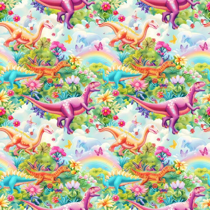 Tissu Imprimé Dinosaure 3d Paradis, 10 tissus au choix – Image 2
