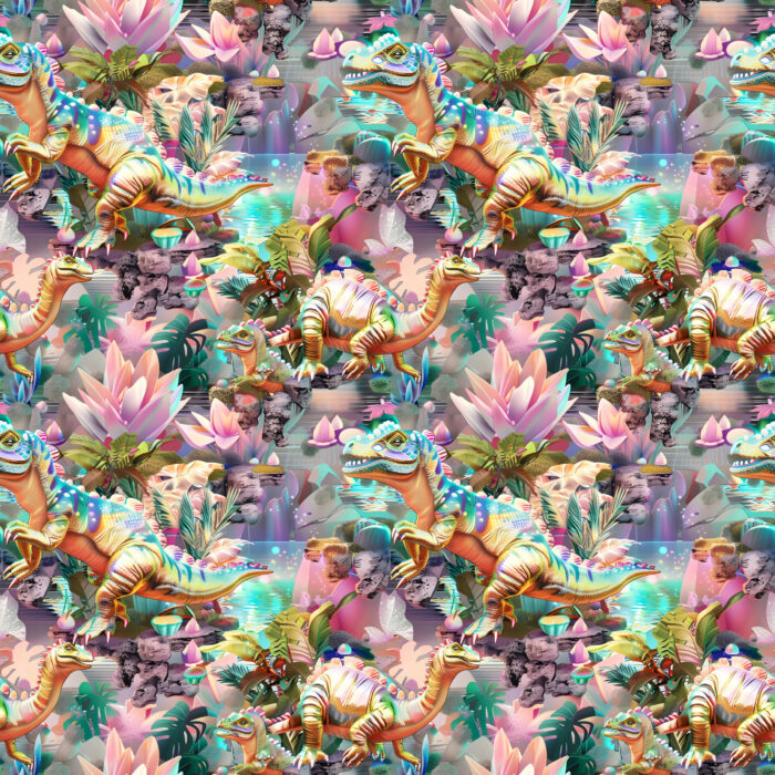 Tissu Imprimé Dinosaure 3d Succulent, 10 tissus au choix – Image 3