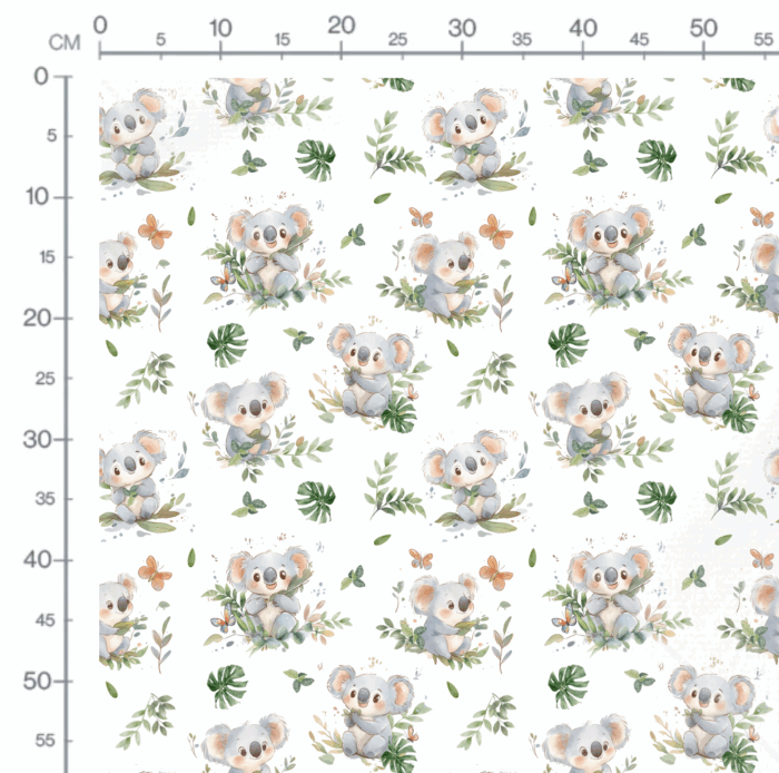 Tissu Exclusif Koala et Feuilles, 11 tissus au choix – Image 3