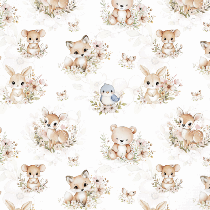 Tissu Exclusif Lapin Biche Renard, 11 tissus au choix