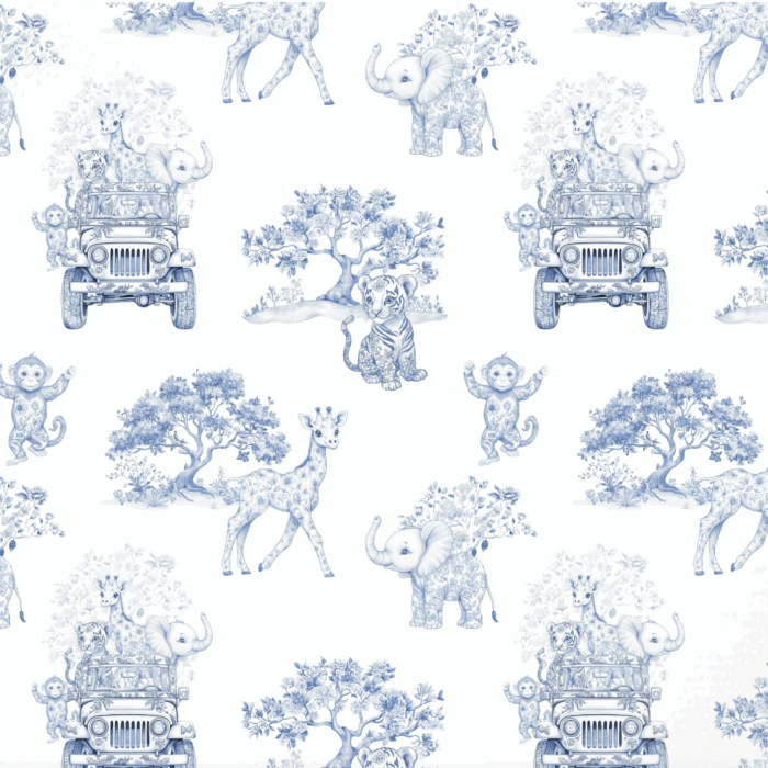 Tissu Exclusif Toile de Jouy Safari, 11 tissus au choix