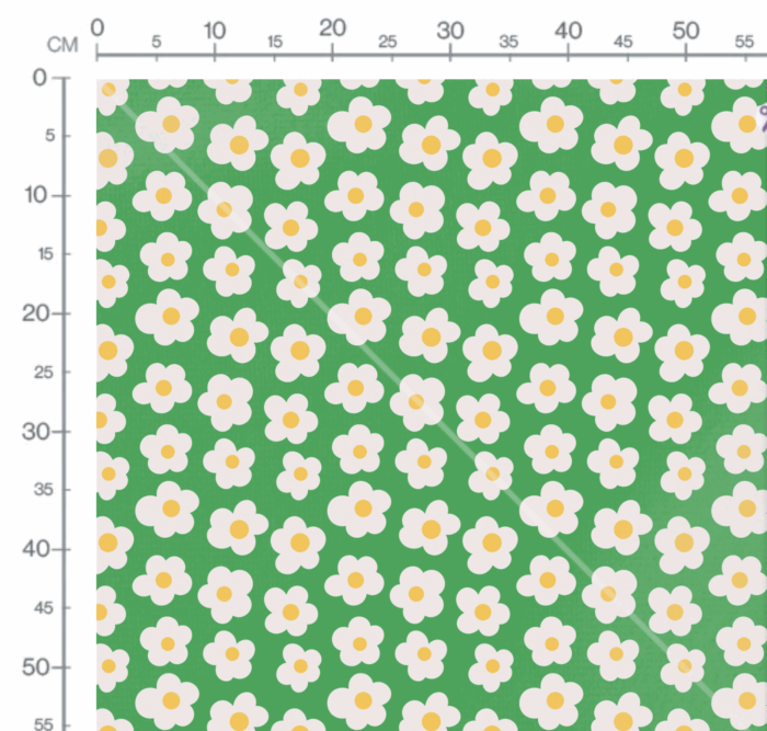 Tissu Imprimé Fleurs Simplicite Vert, 10 tissus au choix – Image 3