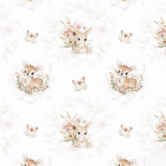 Tissu Exclusif Lapin Biche Papillon, 11 tissus au choix