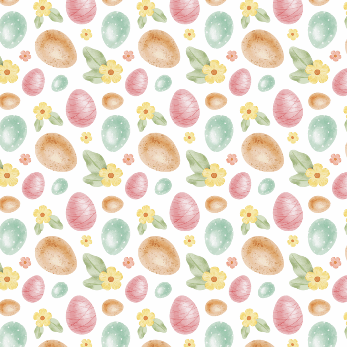 Tissu Imprimé Oeufs Multicolores Paques, 10 tissus au choix