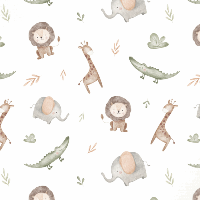 Tissu Imprimé Safari Minimaliste, 10 tissus au choix
