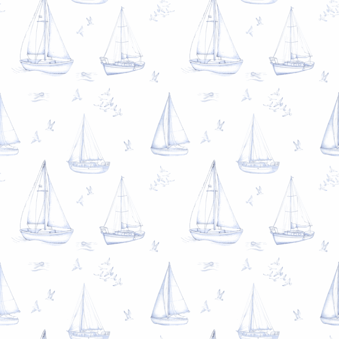 Tissu Inspiration Toile de Jouy Bateau, 11 tissus au choix