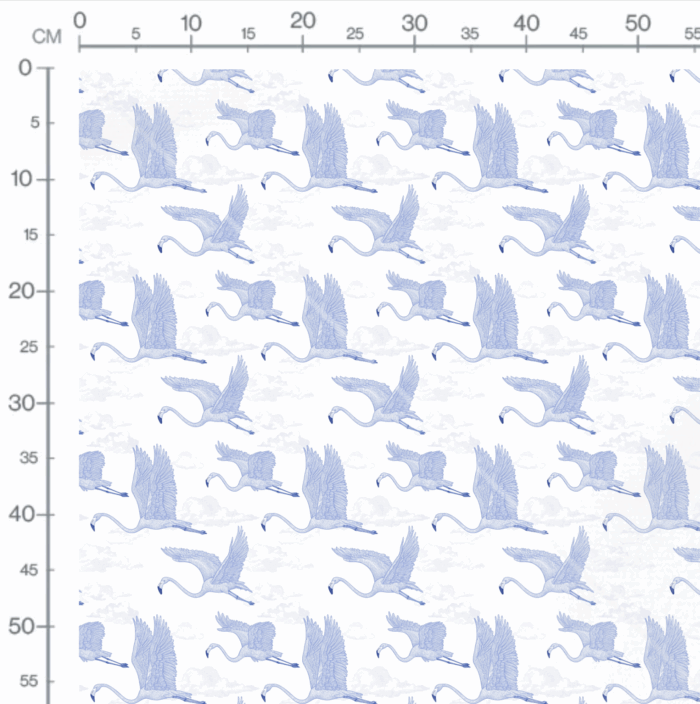 Tissu Inspiration Toile de Jouy Flamants Roses, 11 tissus au choix – Image 3