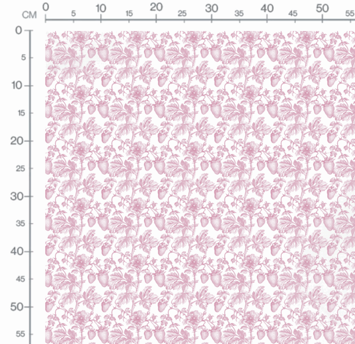 Tissu Inspiration Toile de Jouy Fraises Blanc, 11 tissus au choix – Image 3
