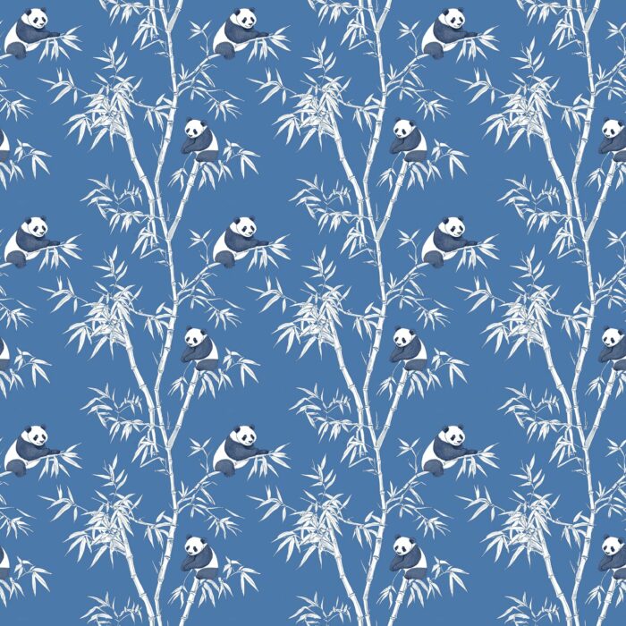 Tissu Inspiration Toile de Jouy Panda Nuit, 11 tissus au choix