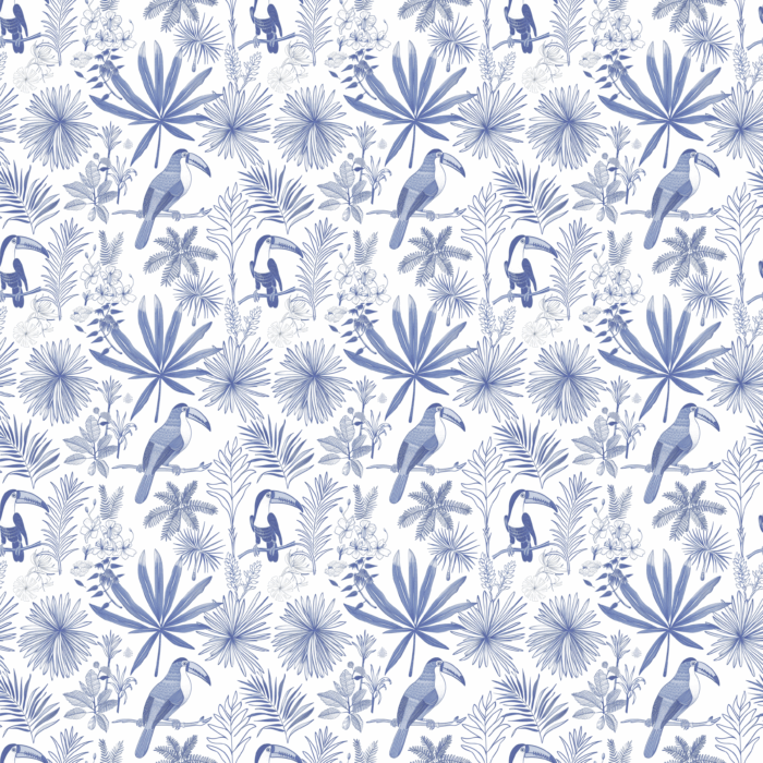 Tissu Inspiration Toile de Jouy Toucan, 11 tissus au choix