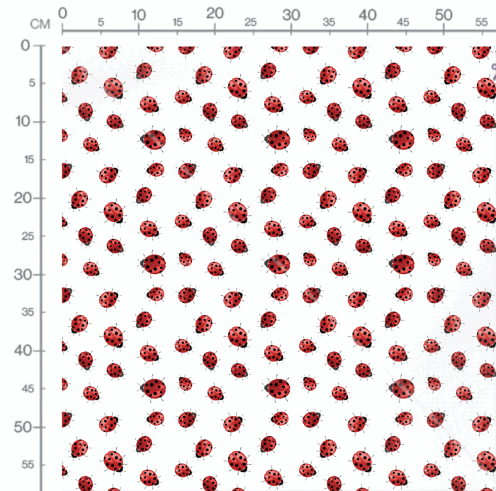Tissu Imprimé Coccinelle Rouge Blanc, 10 tissus au choix – Image 3