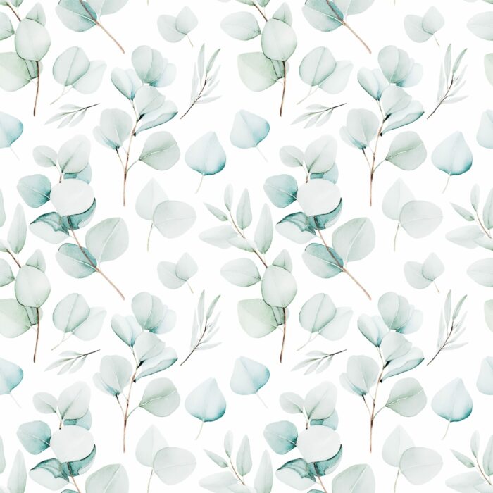 Tissu Imprimé Eucalyptus Feuilles Delicatesse, 10 tissus au choix