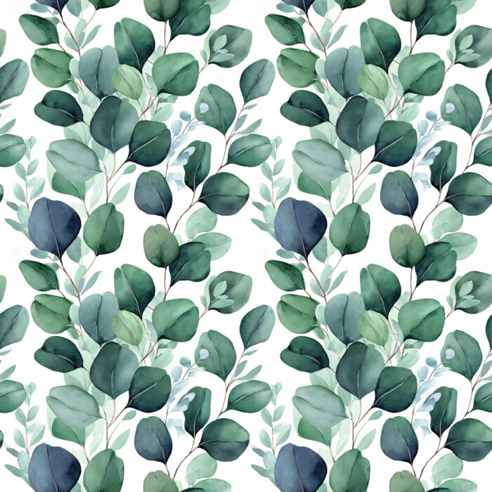 Tissu Imprimé Eucalyptus Feuilles Famille, 10 tissus au choix