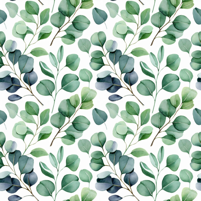 Tissu Imprimé Eucalyptus Feuilles Gratitude, 10 tissus au choix