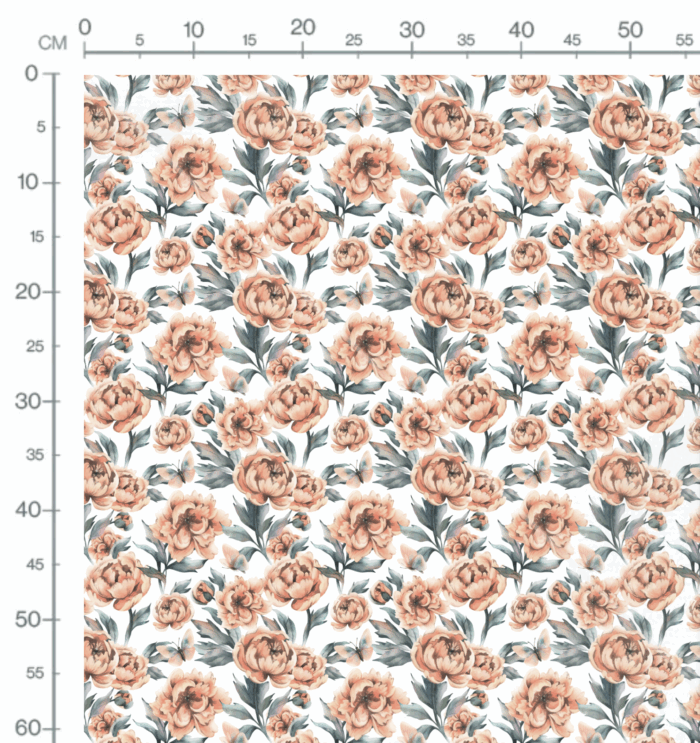 Tissu Imprimé Fleuri Printemps Vintage Blanc, 10 tissus au choix – Image 2