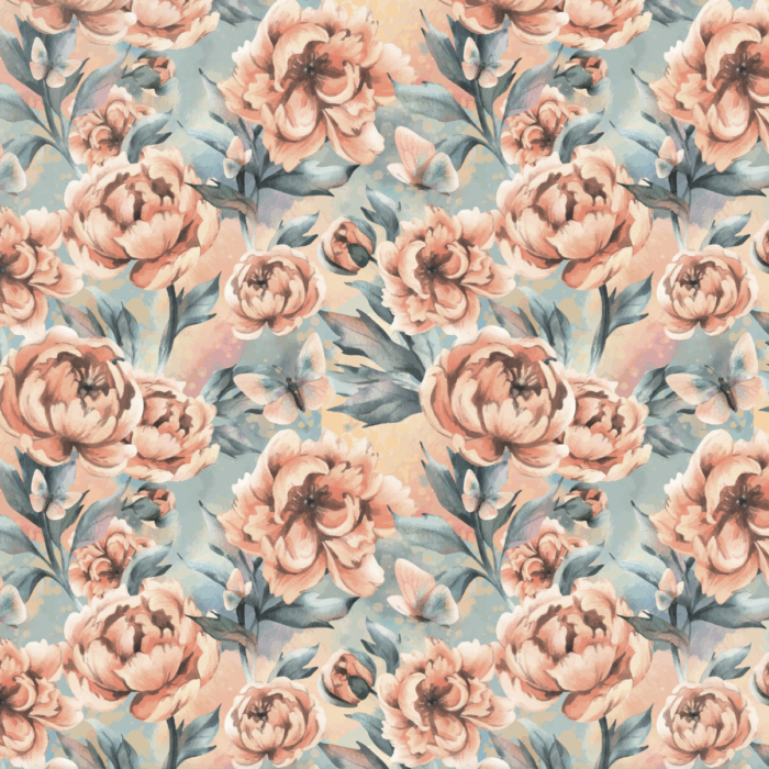 Tissu Imprimé Fleuri Printemps Vintage Blush, 10 tissus au choix