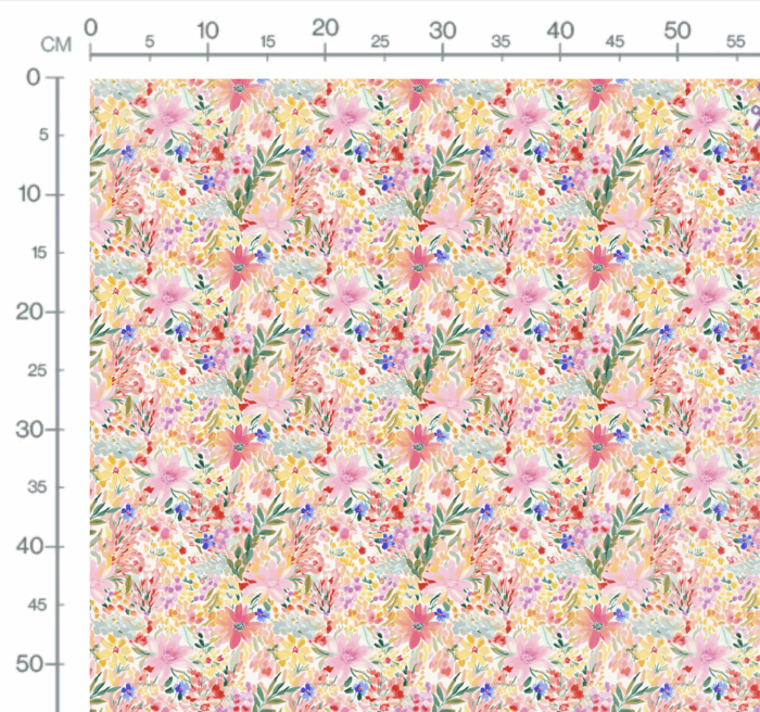 Tissu Imprimé Fleurs de Printemps Yasmine, 10 tissus au choix – Image 3