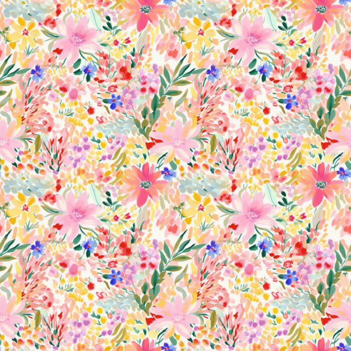 Tissu Imprimé Fleurs de Printemps Yasmine, 10 tissus au choix
