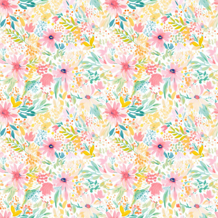 Tissu Imprimé Fleurs de Printemps Alba, 10 tissus au choix
