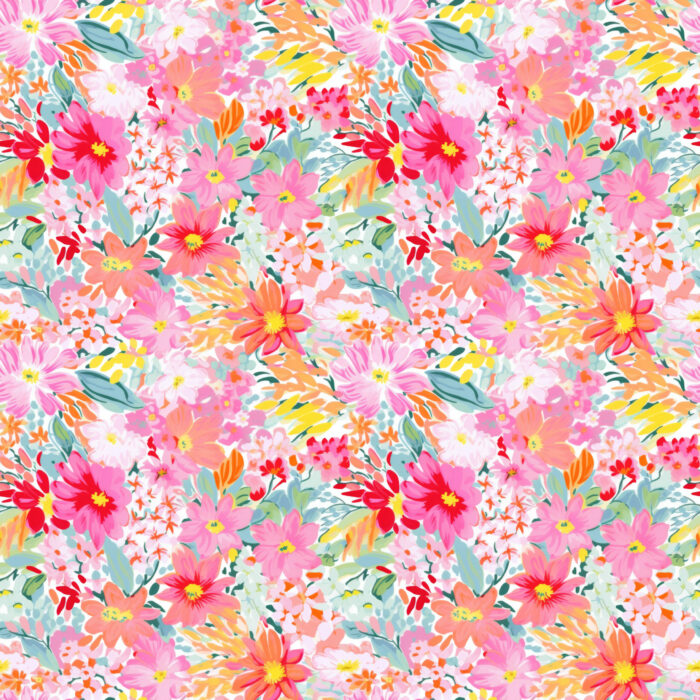 Tissu Imprimé Fleurs de Printemps Alicia, 10 tissus au choix