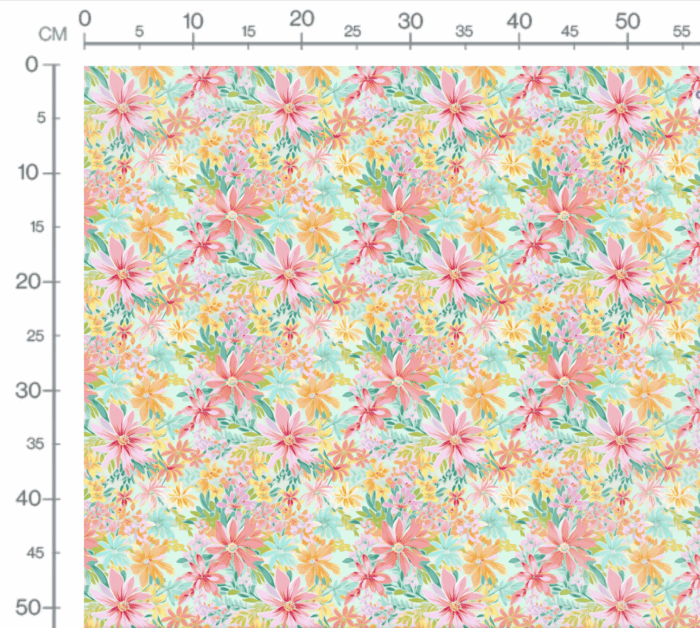 Tissu Imprimé Fleurs de Printemps Celeste, 10 tissus au choix – Image 3