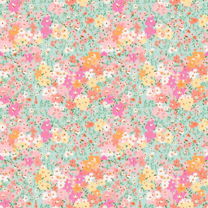 Tissu Imprimé Fleurs de Printemps Clemence, 10 tissus au choix