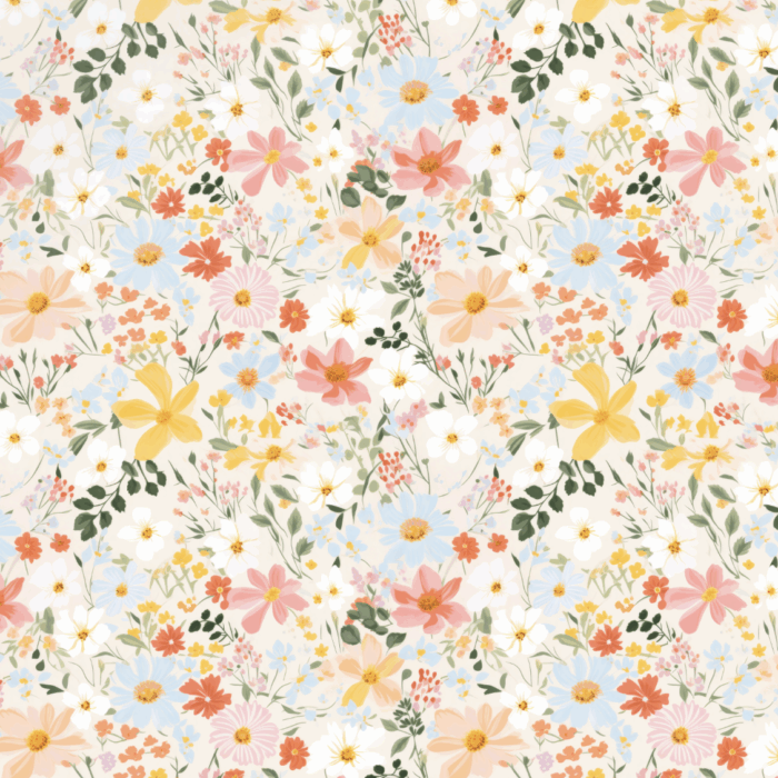 Tissu Imprimé Fleurs de Printemps Laura, 10 tissus au choix