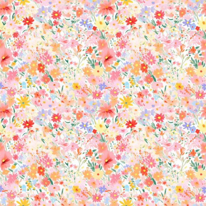 Tissu Imprimé Fleurs de Printemps Lea, 10 tissus au choix