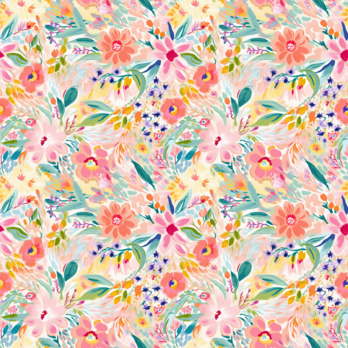 Tissu Imprimé Fleurs de Printemps Lina, 10 tissus au choix