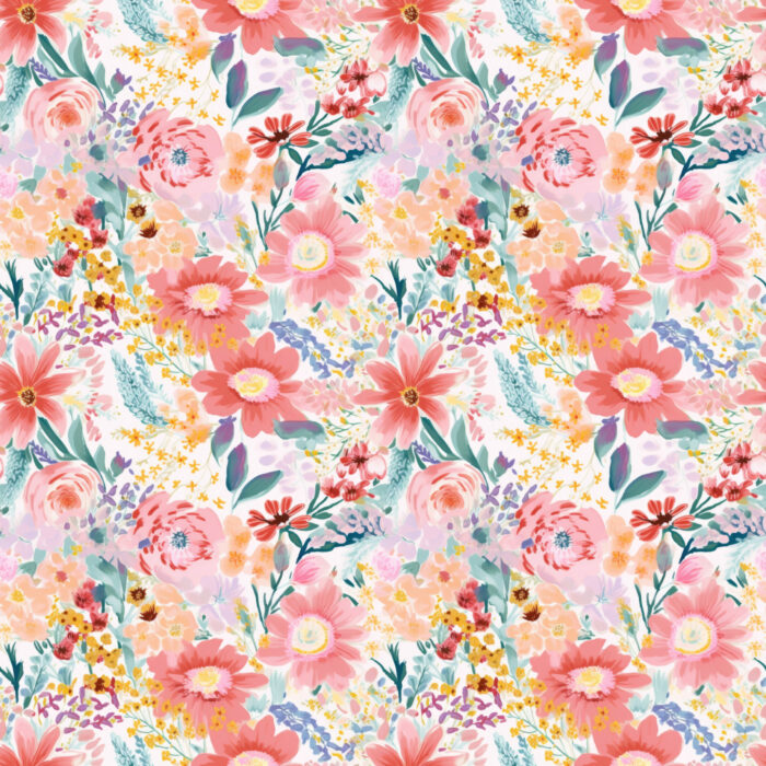 Tissu Imprimé Fleurs de Printemps Maya, 10 tissus au choix