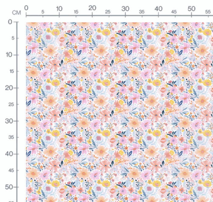 Tissu Imprimé Fleurs de Printemps Roxane, 10 tissus au choix – Image 3