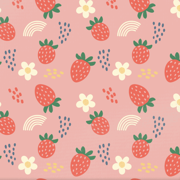 Tissu Imprimé Fraises Mimi, 10 tissus au choix