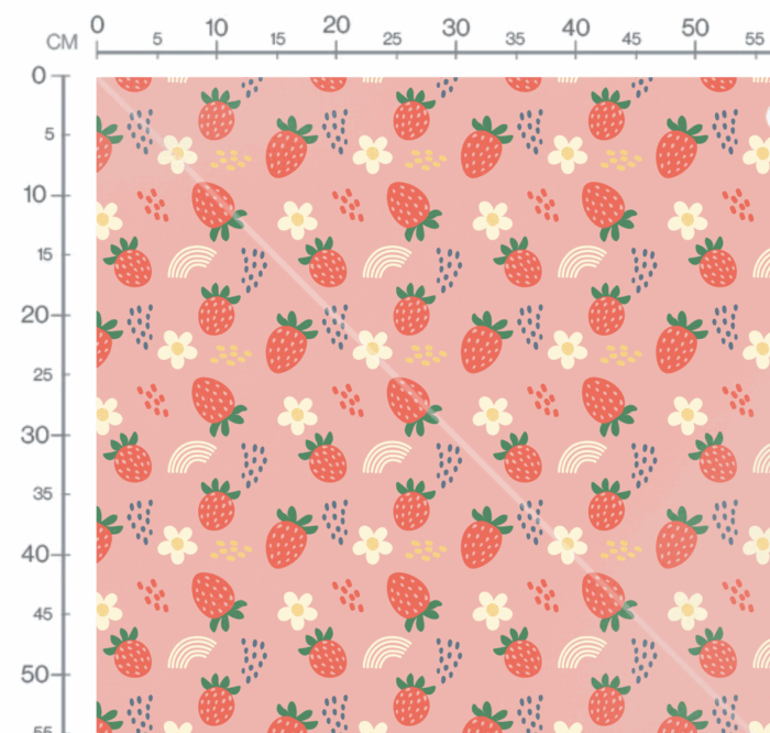 Tissu Imprimé Fraises Mimi, 10 tissus au choix – Image 3