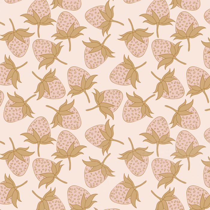 Tissu Imprimé Fraises Sepia, 10 tissus au choix
