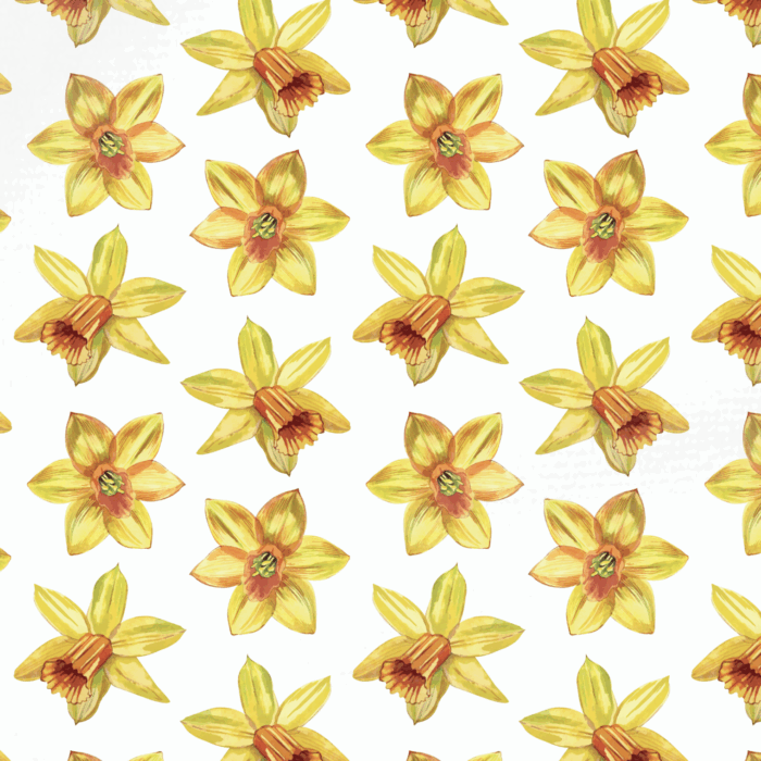 Tissu Imprimé Fleuri Jonquille Soleil, 10 tissus au choix