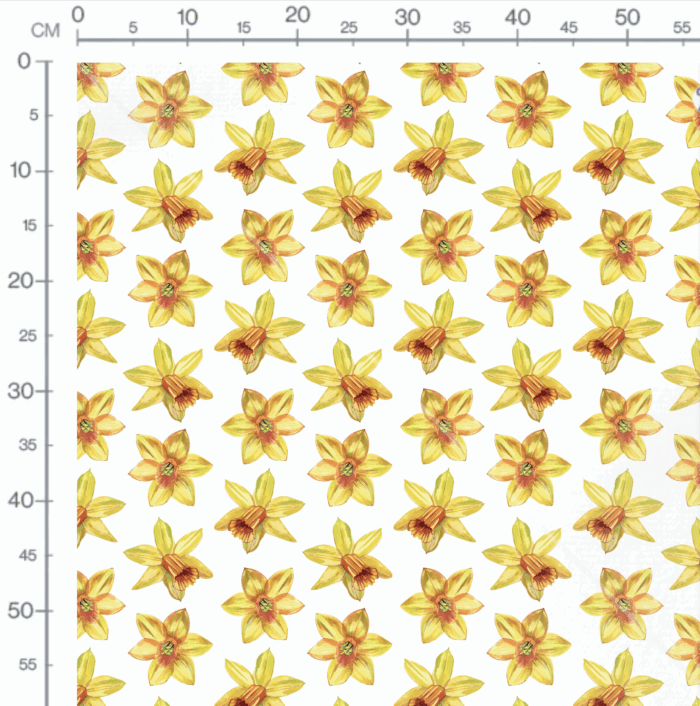 Tissu Imprimé Fleuri Jonquille Soleil, 10 tissus au choix – Image 2