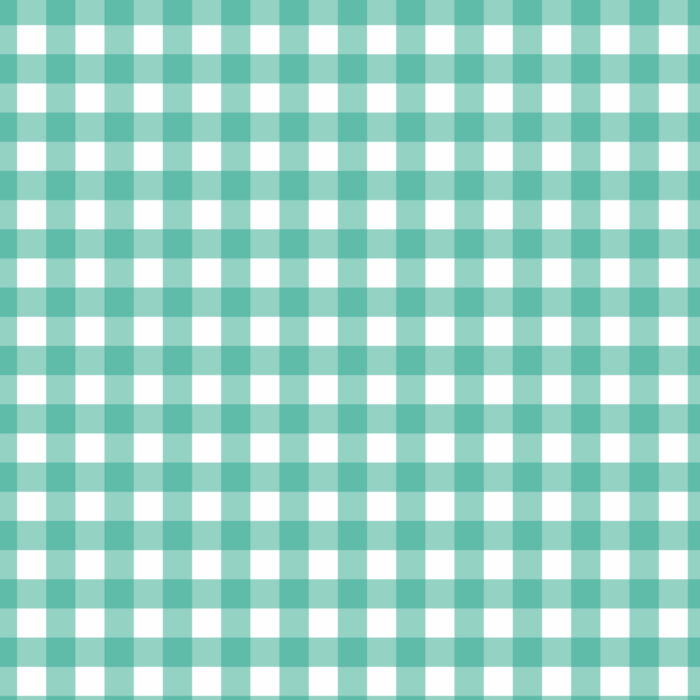 Tissu Imprimé Vichy 18 Vert Turquoise, 10 tissus au choix